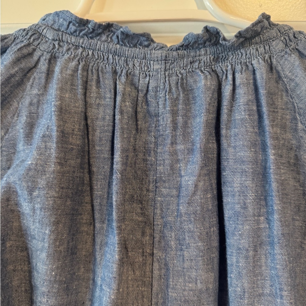 Lane Bryant Chambray Blue Blouse - Picture 4 of 5